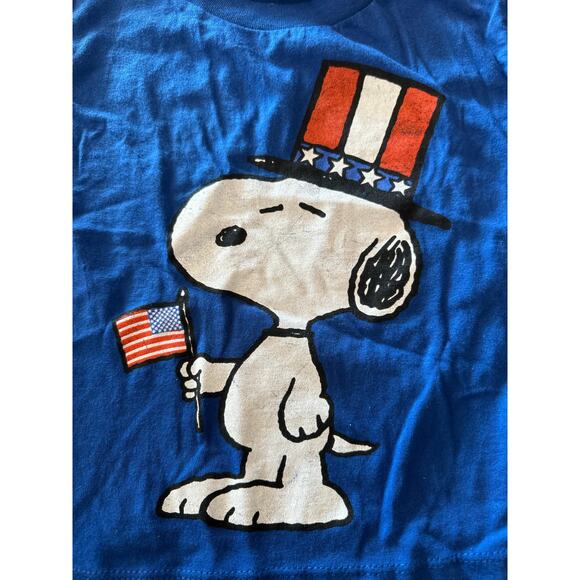 Peanuts Snoopy T-Shirt Kids 3 Blue Crewneck Cartoon Graphic Short Sleeve NWT - Picture 3 of 5
